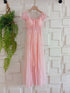 Summer Chiffon Drawstring Neckline Long Maxi Dress